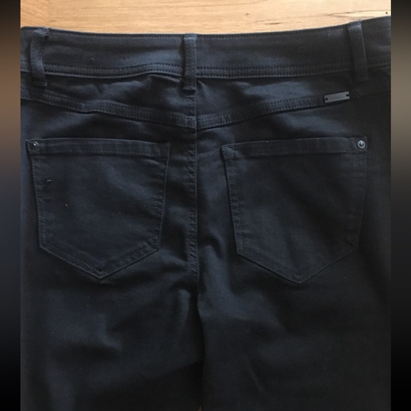 Like new INC black stretch flare split hem pants - Picture 11 of 13